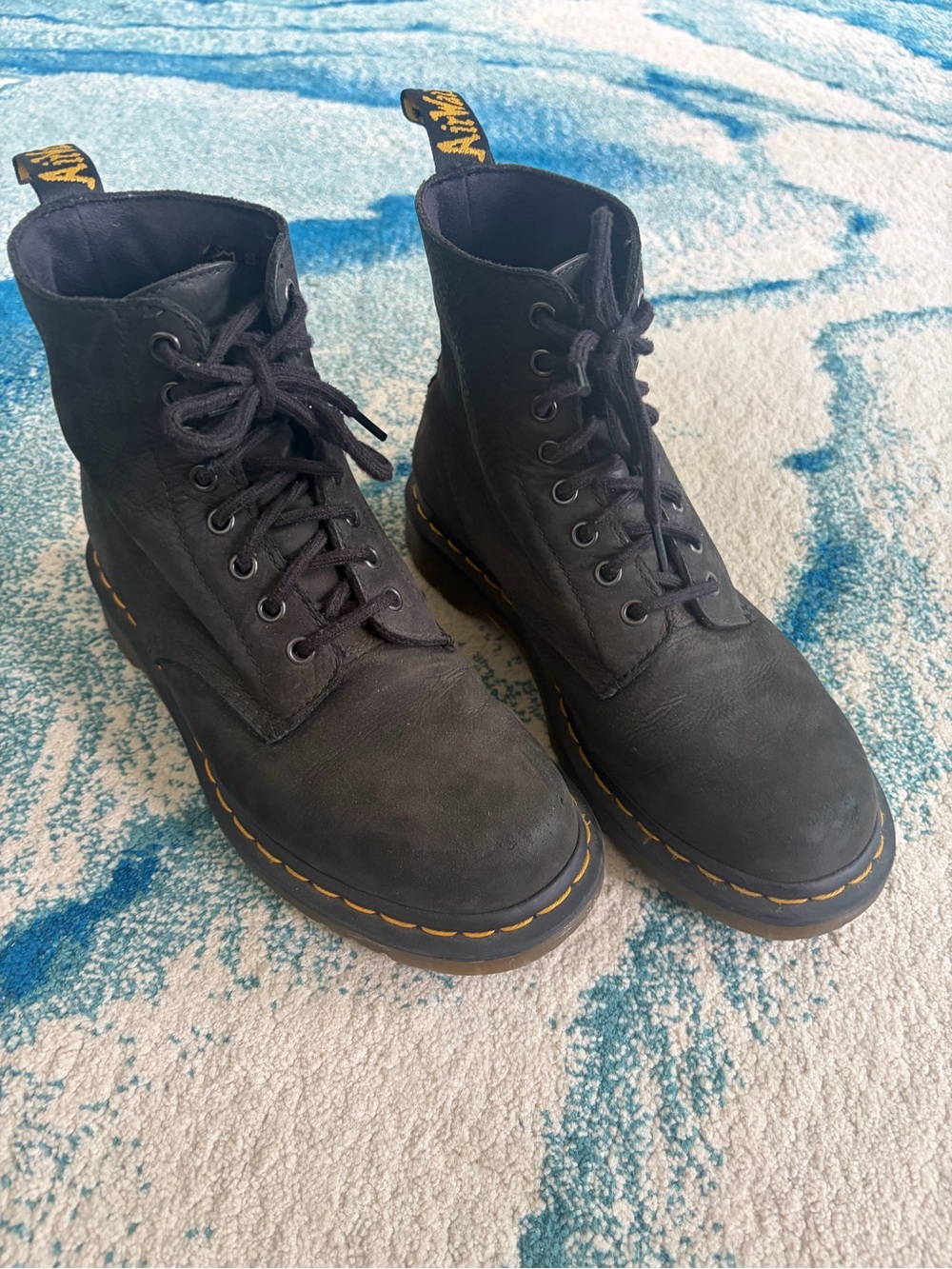 Dr. Martens Matte Black Lace-Up Boots